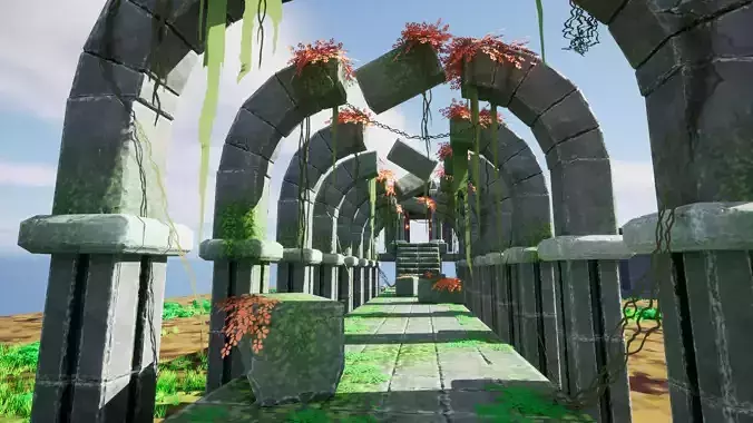 Modular Dungeon Assets - Pack 01 Low-poly 3D model