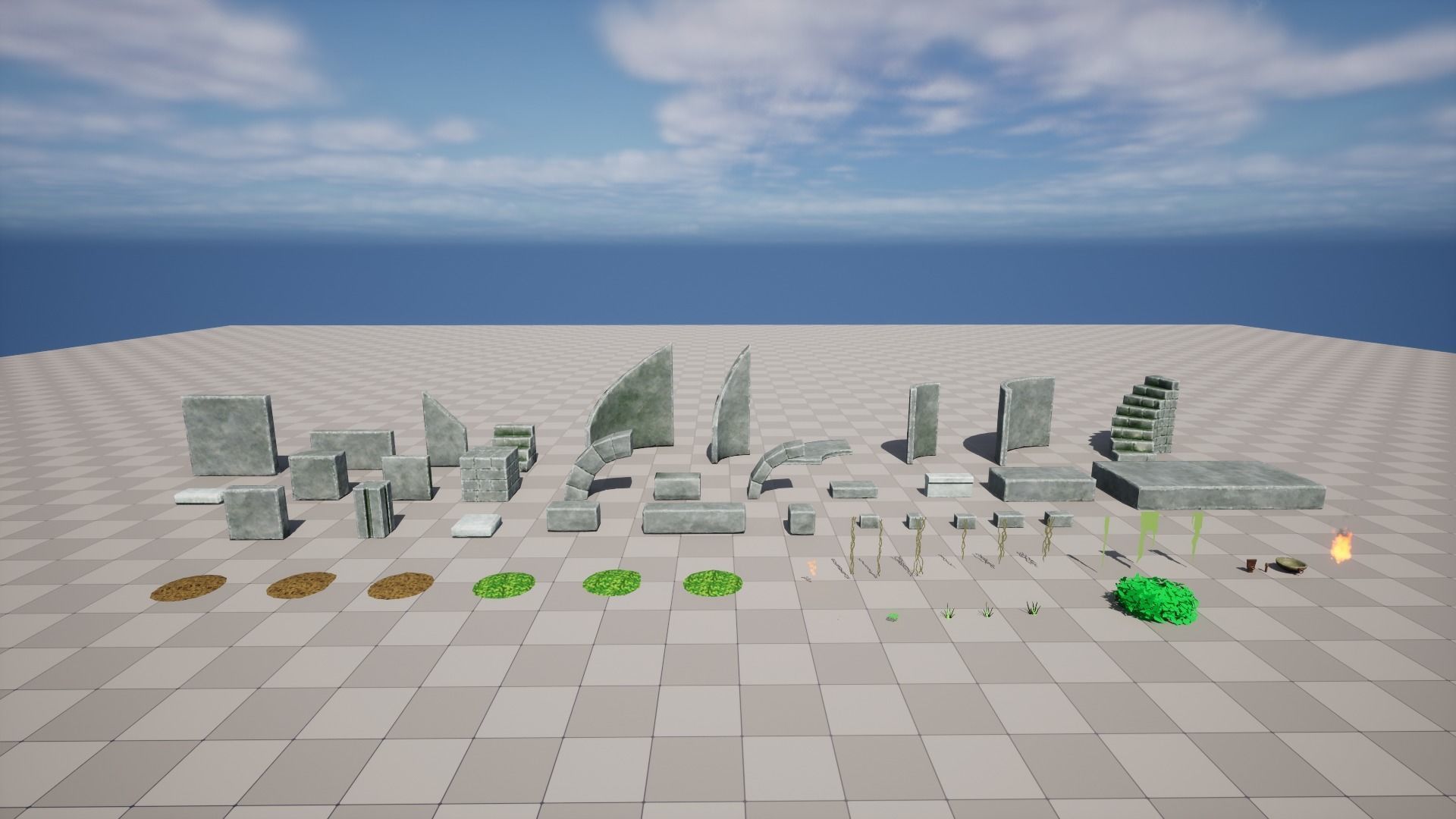 Modular Dungeon Assets - Pack 01 Low-poly 3D model_23