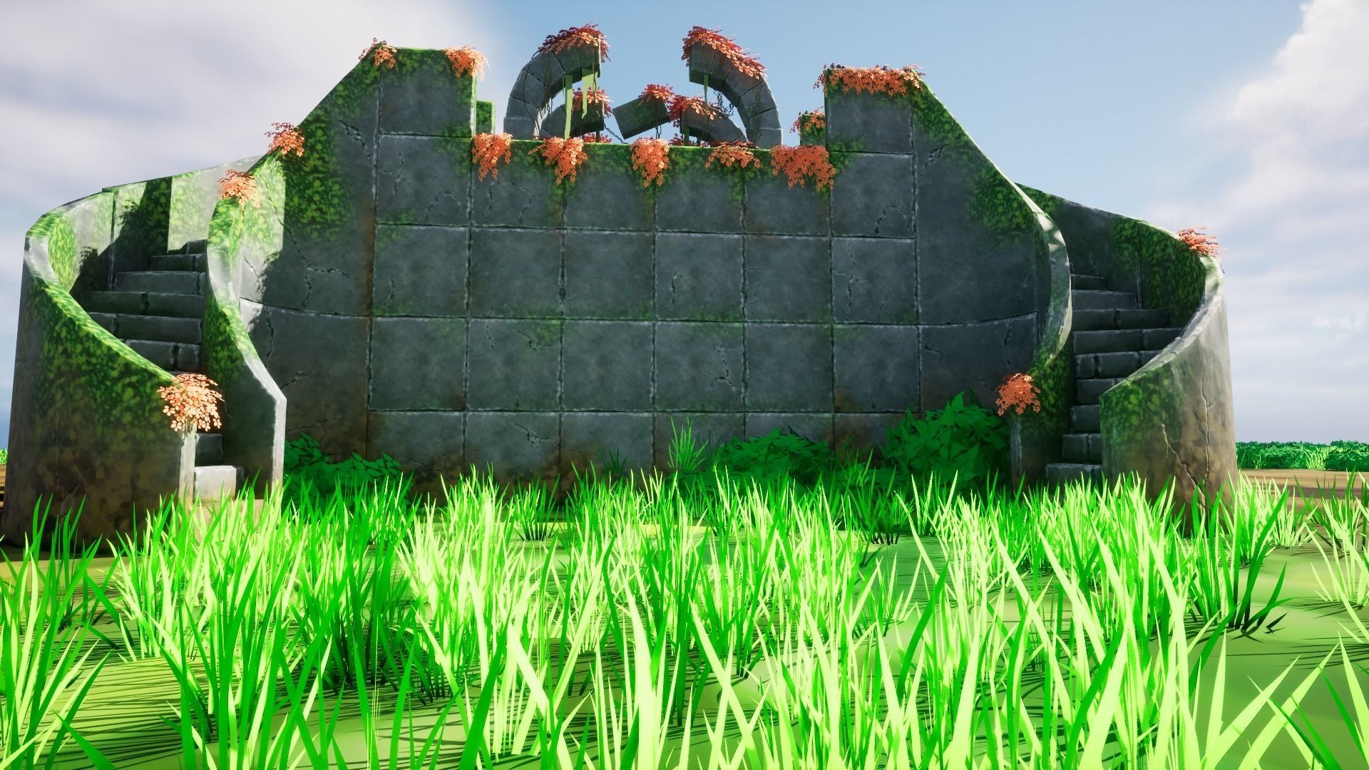 Modular Dungeon Assets - Pack 01 Low-poly 3D model_3