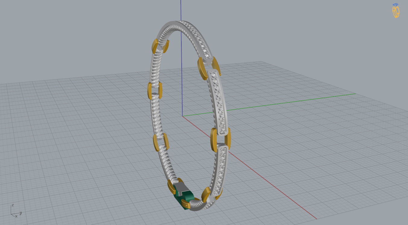 David Yurman Bracelet 3D print model_14