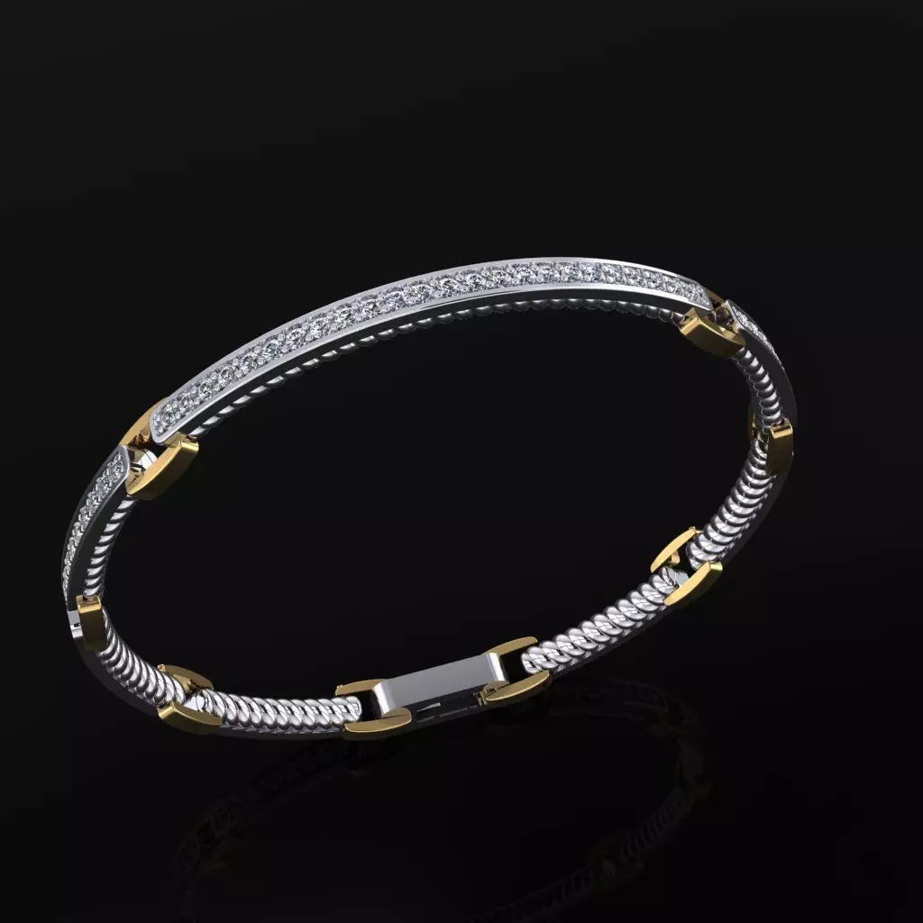 David Yurman Bracelet 3D print model_0