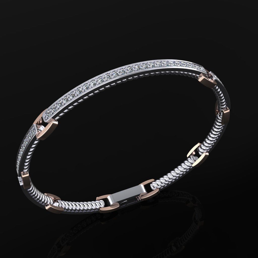 David Yurman Bracelet 3D print model_4