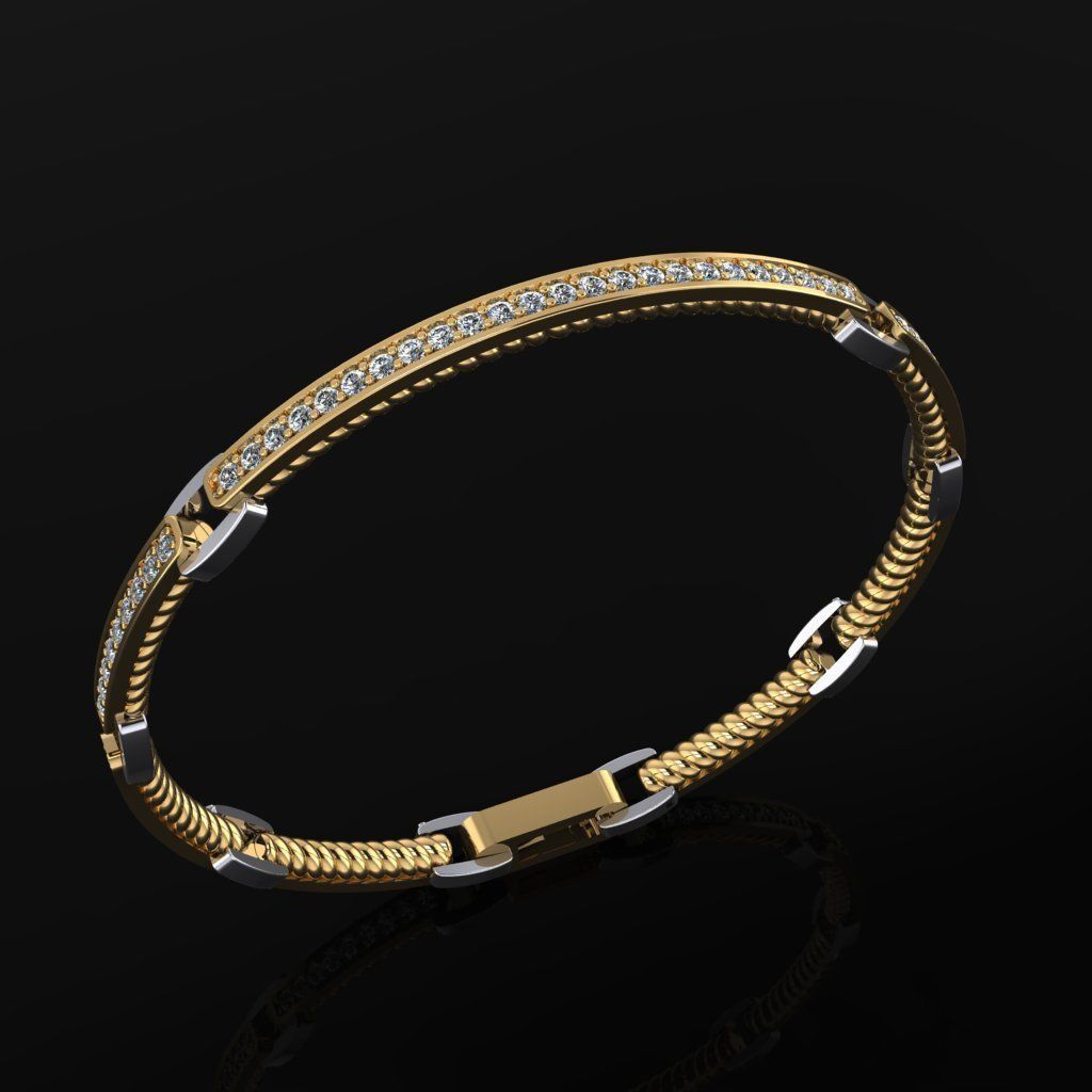 David Yurman Bracelet 3D print model_1