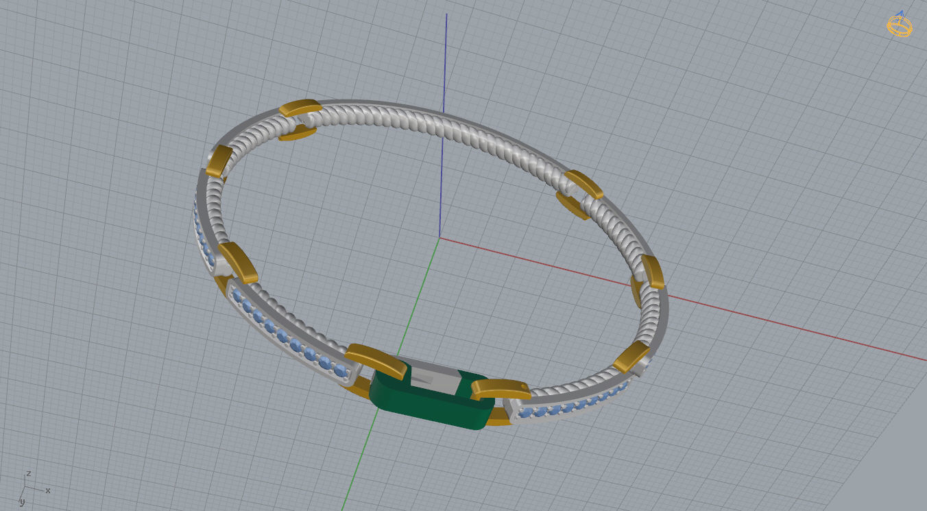 David Yurman Bracelet 3D print model_13