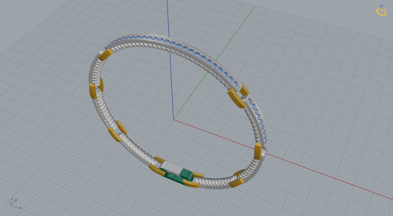 David Yurman Bracelet 3D print model_12