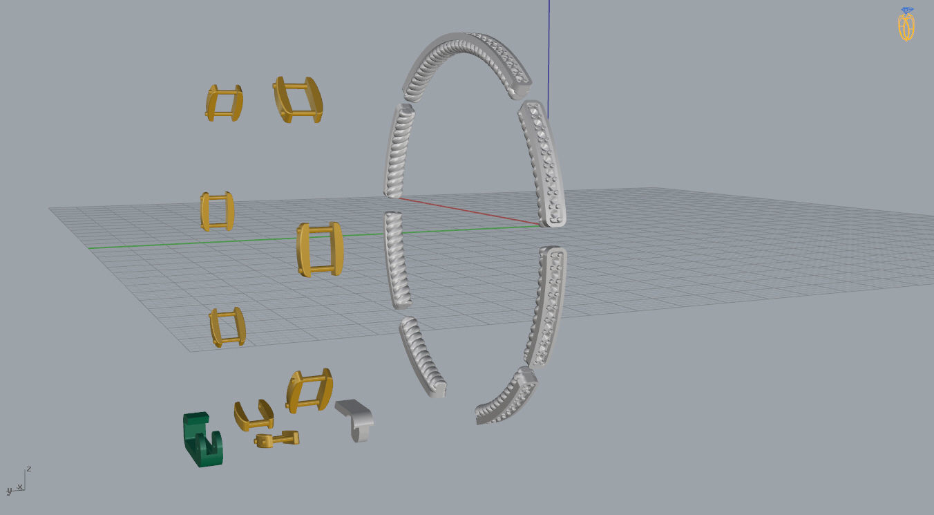 David Yurman Bracelet 3D print model_15