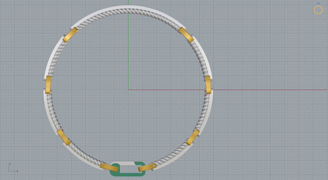 David Yurman Bracelet 3D print model_9