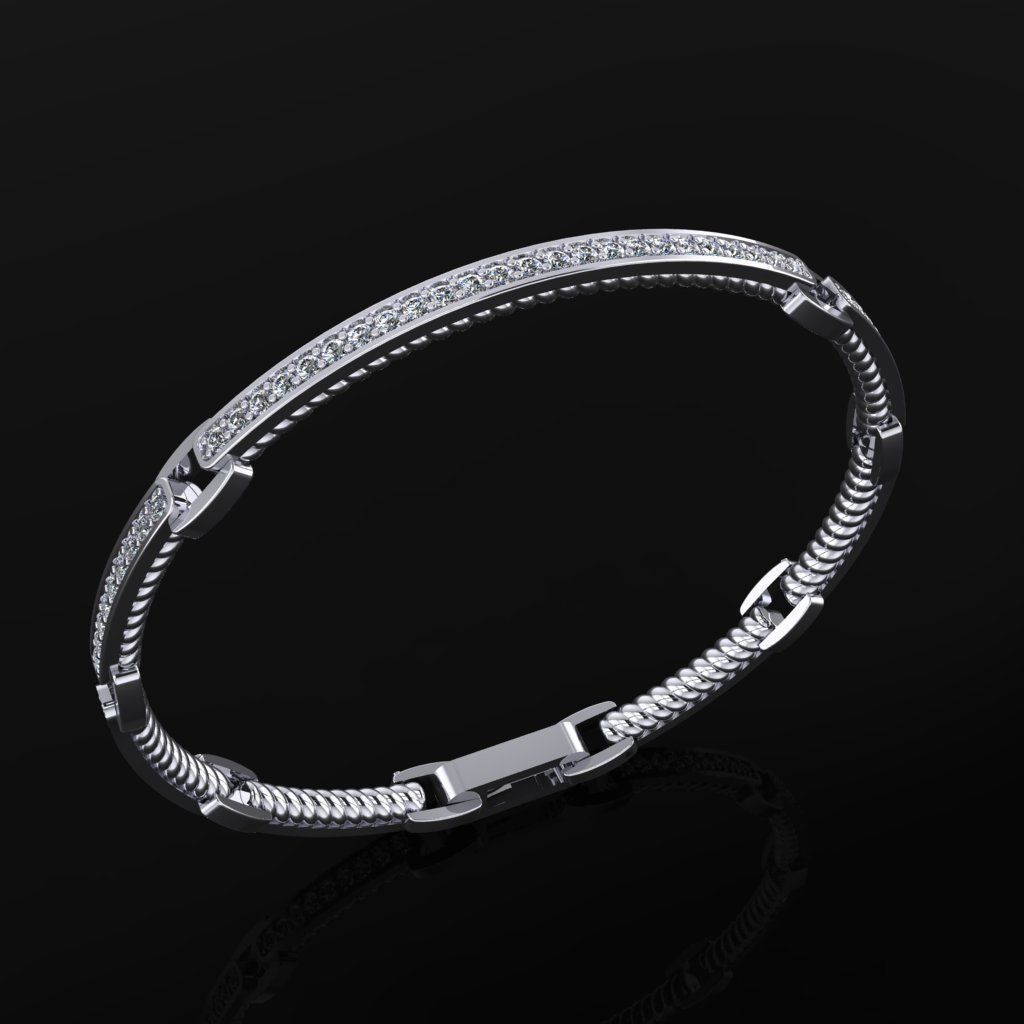 David Yurman Bracelet 3D print model_3
