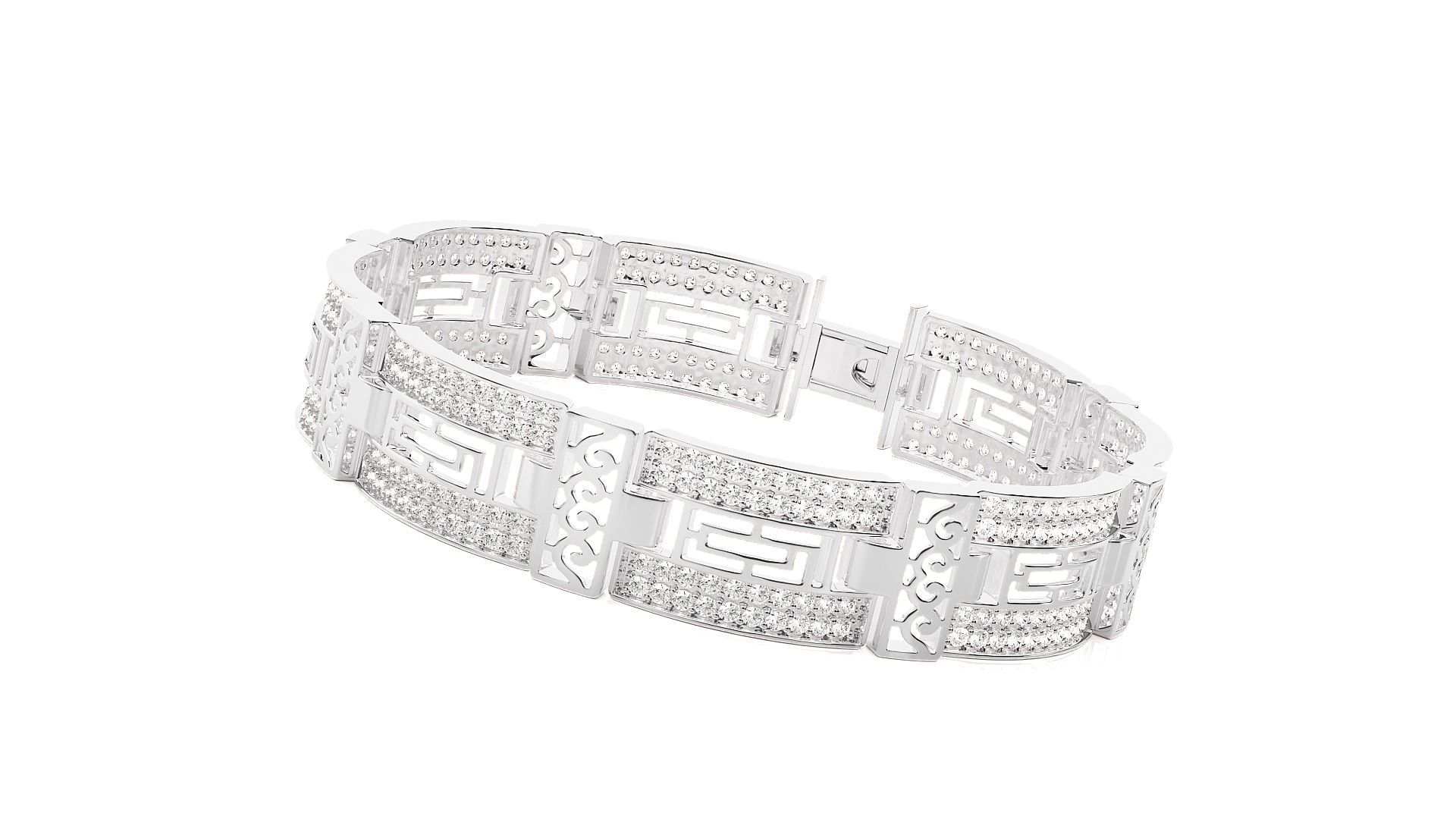 Diamond Bracelet 3D print model 3D print model_5