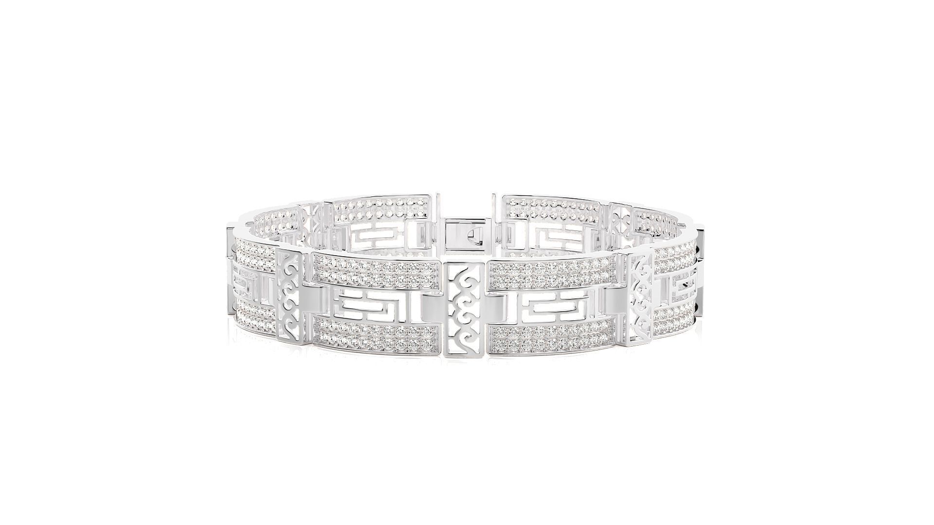 Diamond Bracelet 3D print model 3D print model_6