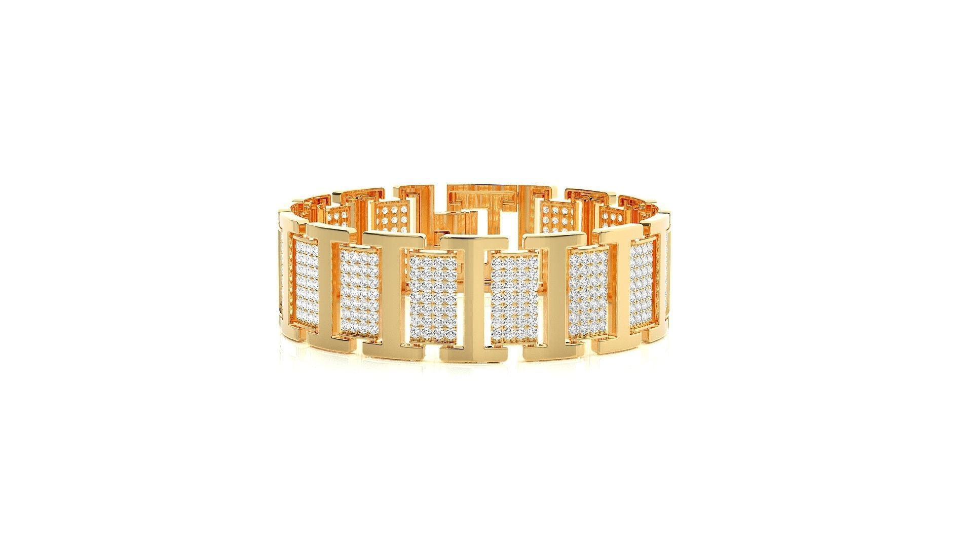 Diamond Bracelet 3D print model 3D print model_9