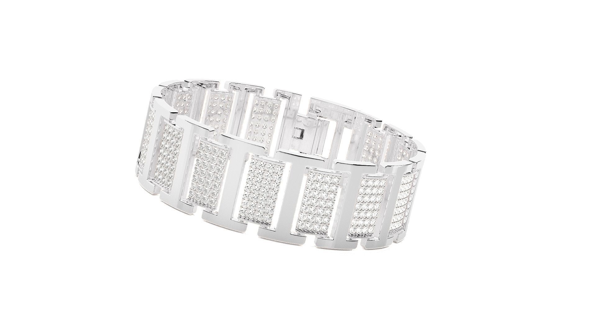 Diamond Bracelet 3D print model 3D print model_6