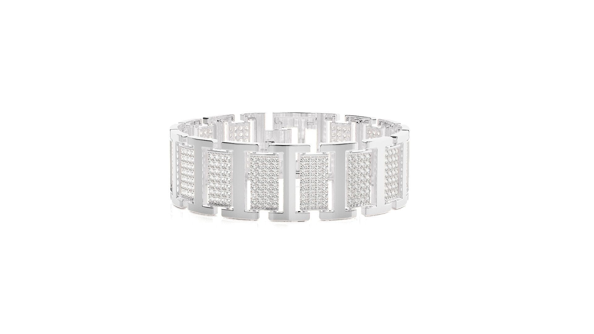 Diamond Bracelet 3D print model 3D print model_7