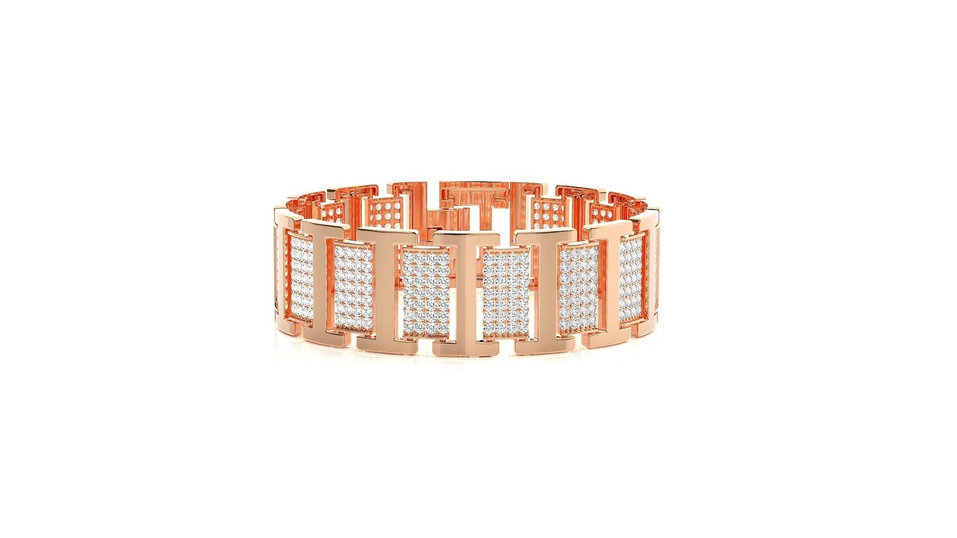 Diamond Bracelet 3D print model 3D print model_3