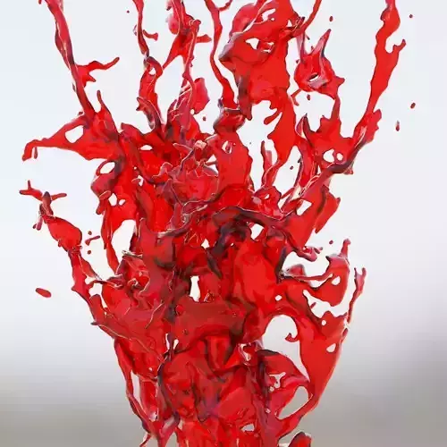 Animated Blood Splash SlowMo 9 3D model