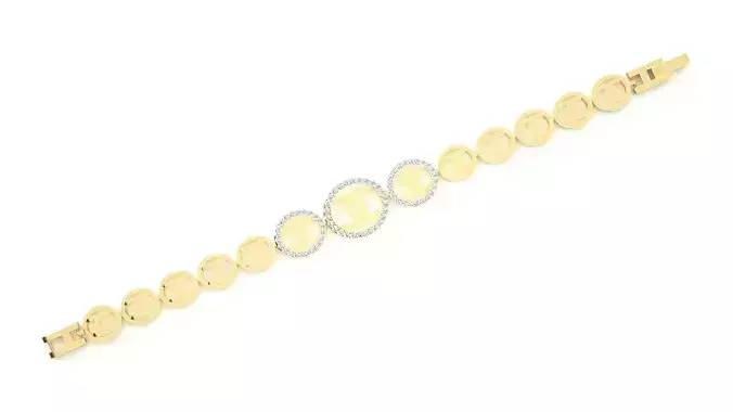 Diamond Bracelet 3D print model 