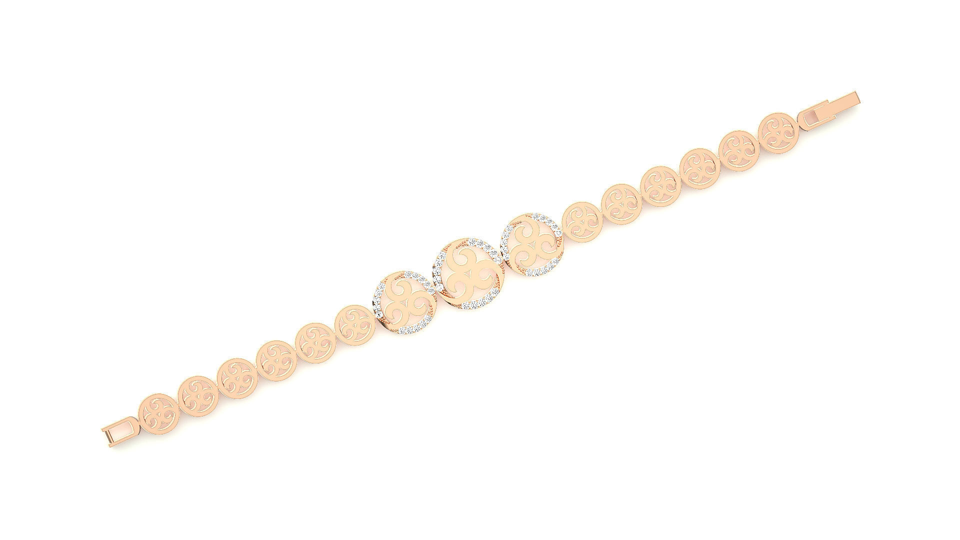 Diamond Bracelet 3D print model  3D print model_1