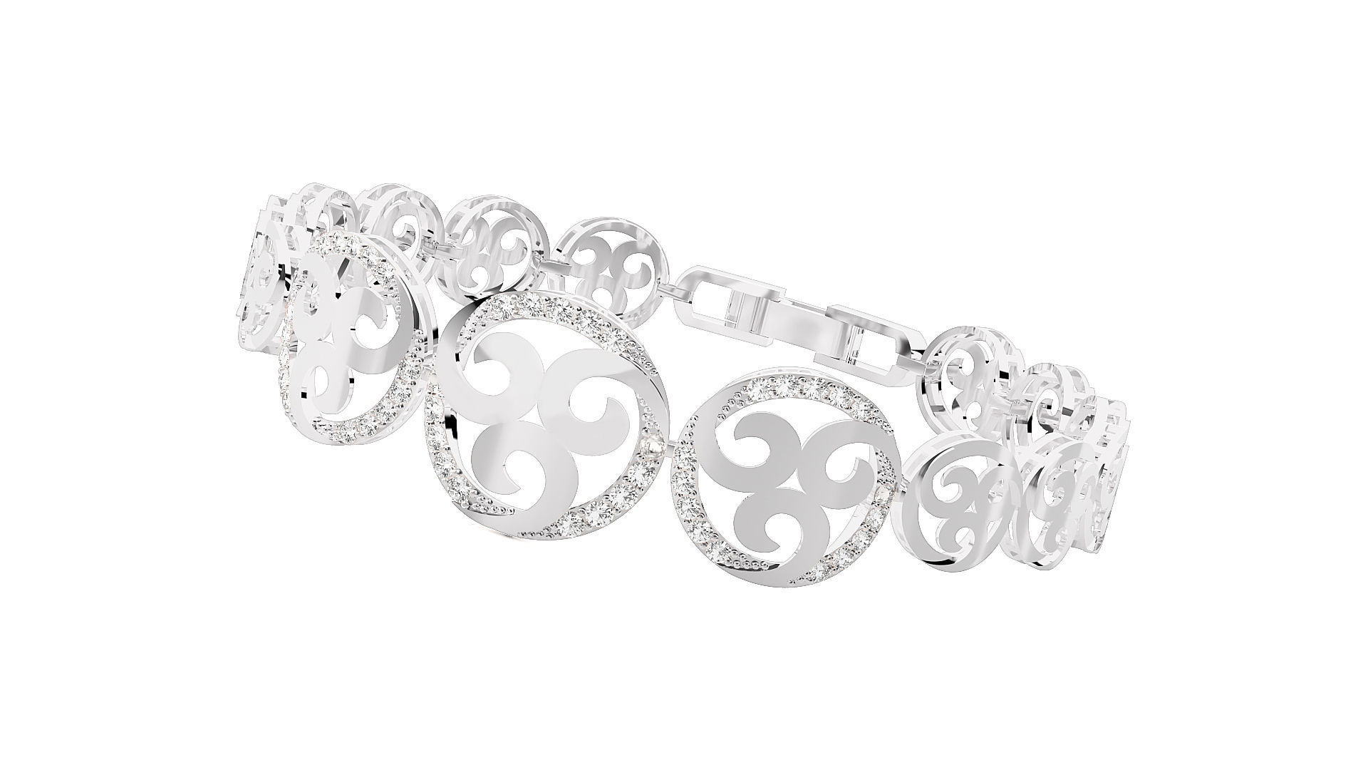 Diamond Bracelet 3D print model  3D print model_6