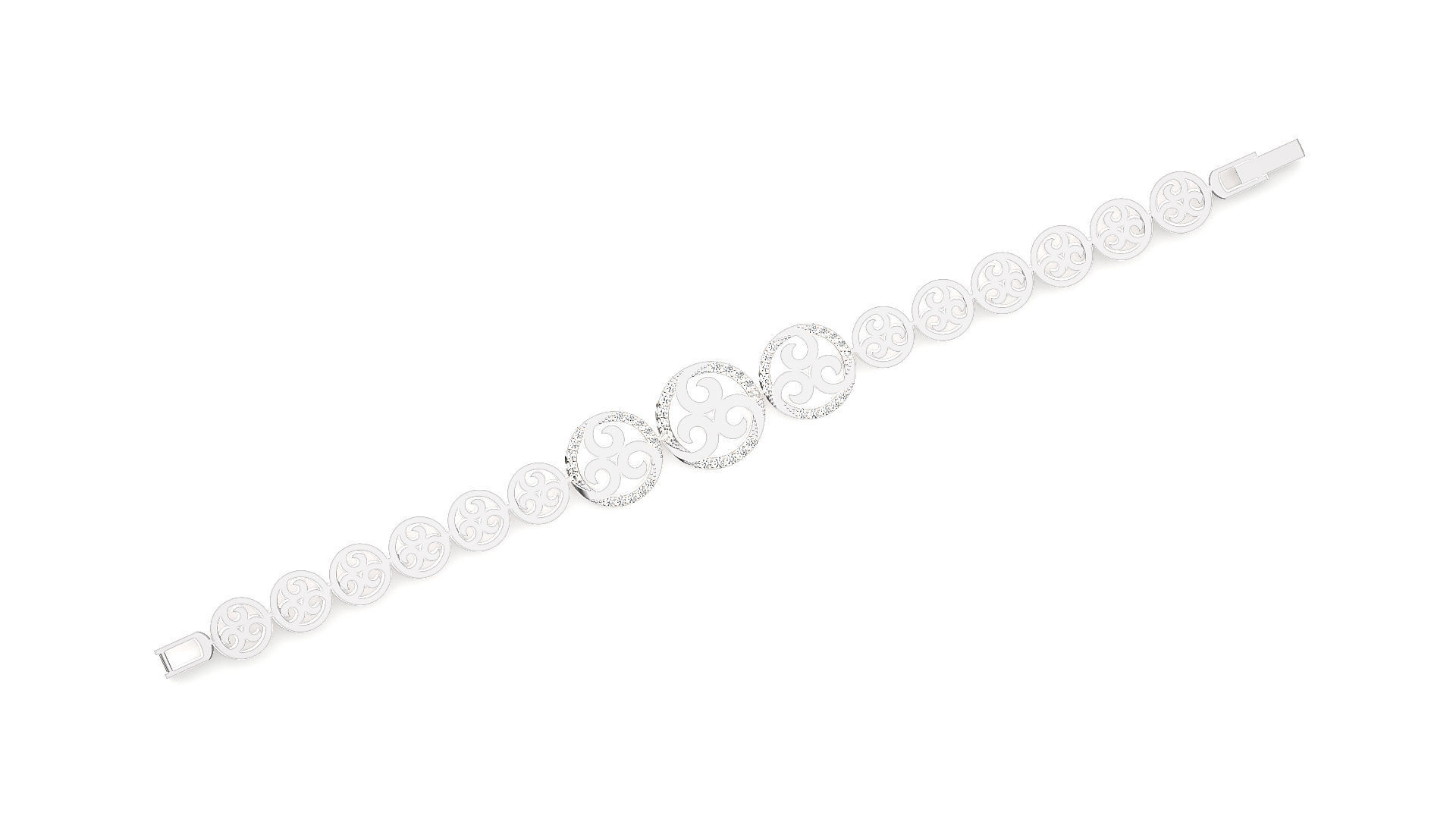 Diamond Bracelet 3D print model  3D print model_5