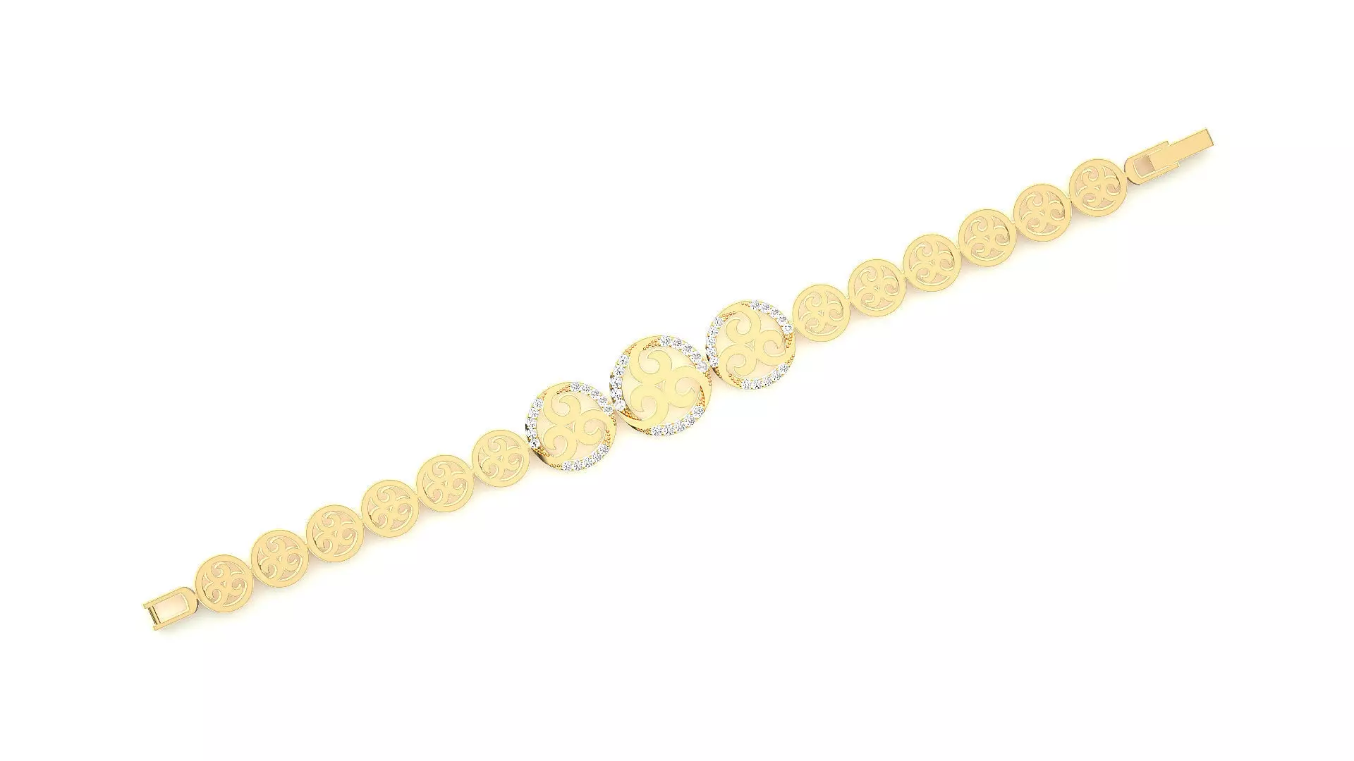 Diamond Bracelet 3D print model  3D print model_0