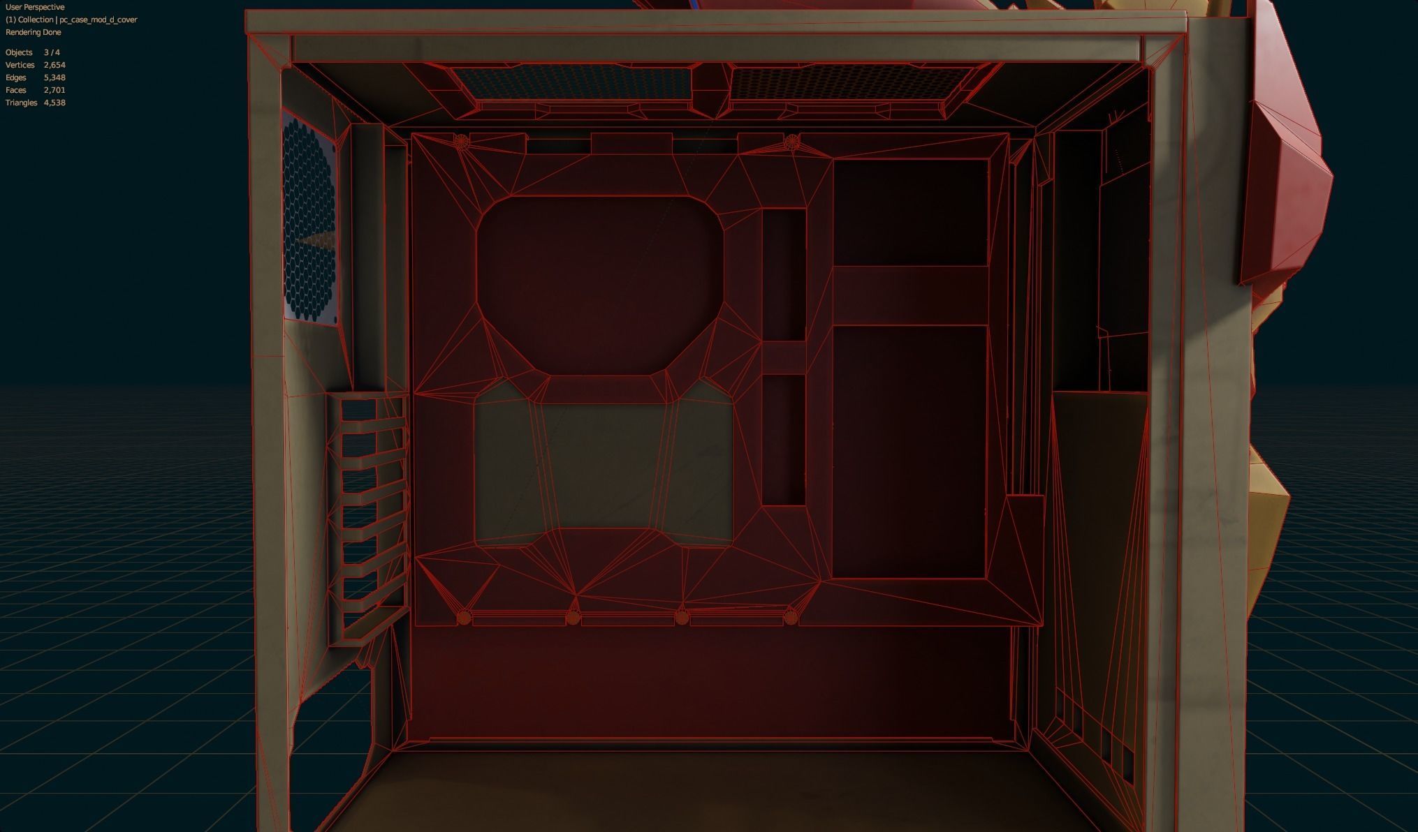 Custom pc case gundam mech cyber style computer lowpoly rgb Low-poly 3D model_11