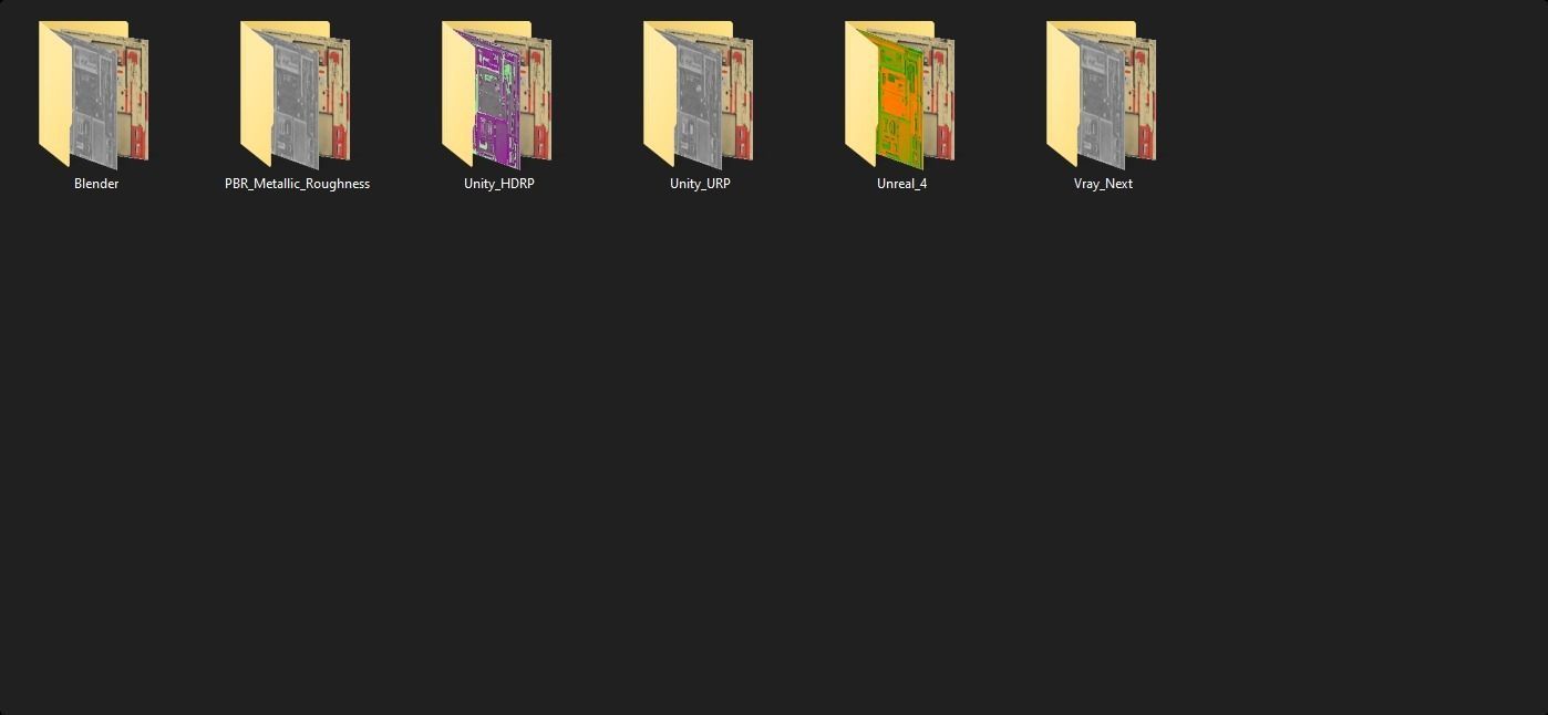 Custom pc case gundam mech cyber style computer lowpoly rgb Low-poly 3D model_12