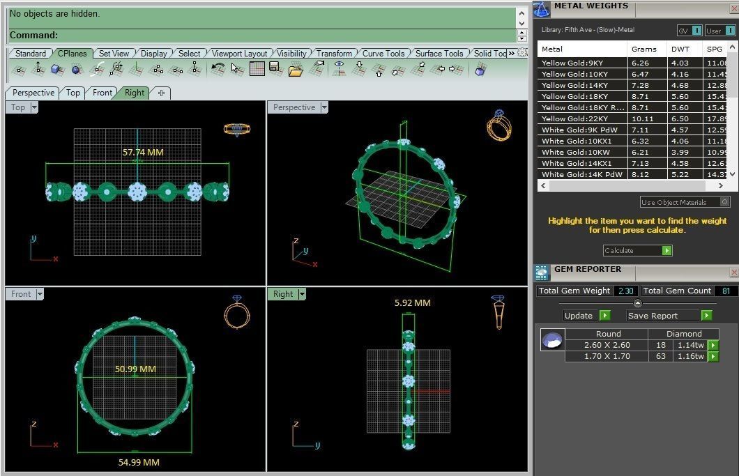 Diamond Bracelet 3D print model  3D print model_3