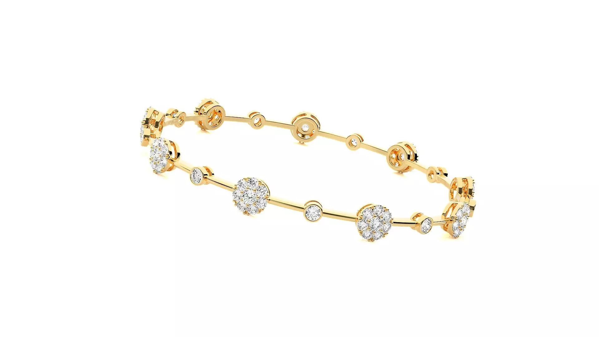 Diamond Bracelet 3D print model  3D print model_0