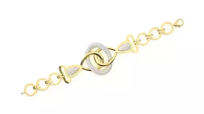 Diamond Bracelet 3D print model 