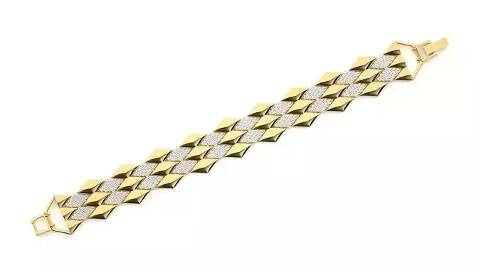 Diamond Bracelet 3D print model 