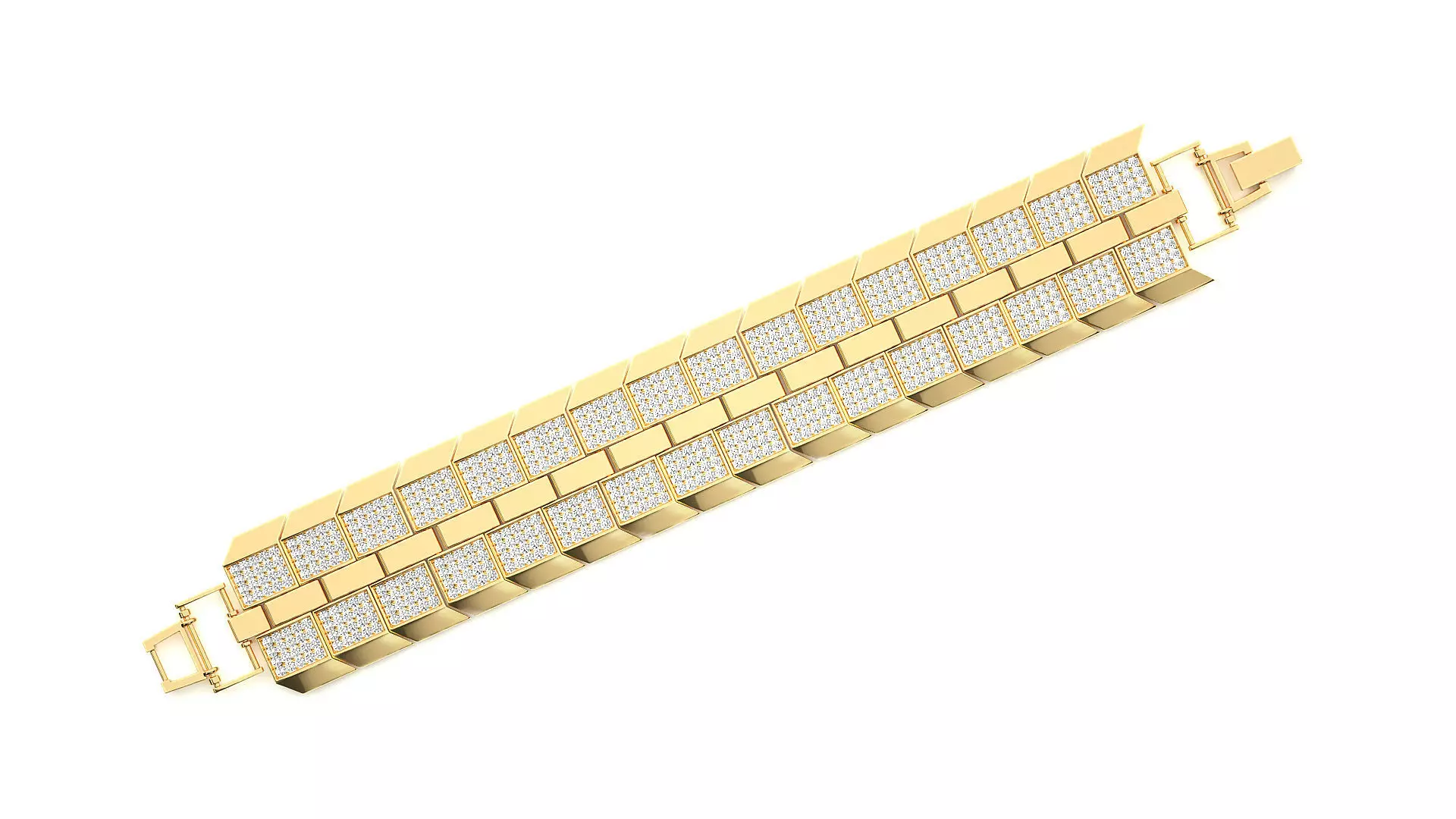 Diamond Bracelet 3D print model  3D print model_0