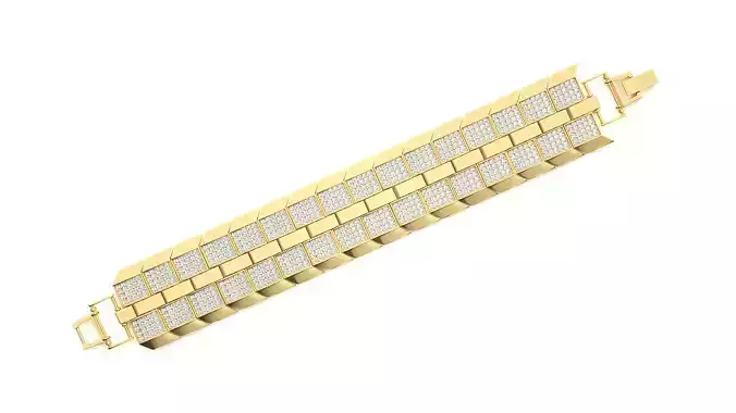 Diamond Bracelet 3D print model 