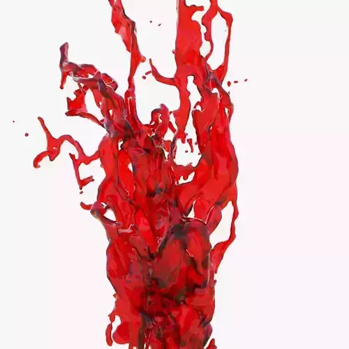 Animated Blood Splash SlowMo 7 3D model