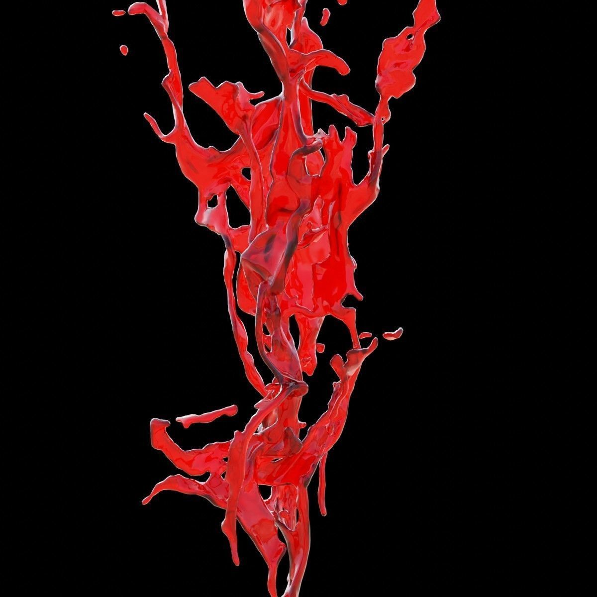 Animated Blood Splash SlowMo 6 3D model_5