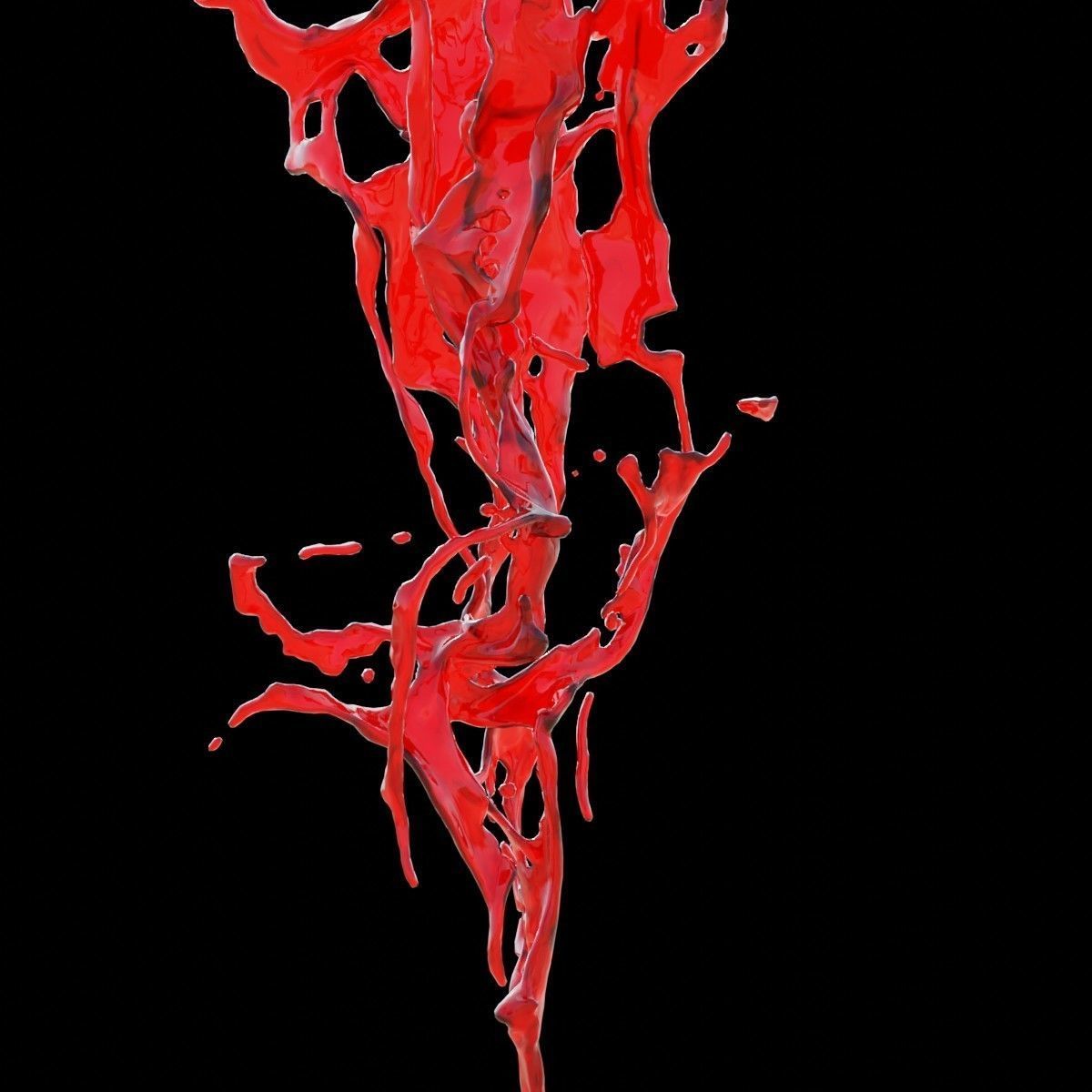 Animated Blood Splash SlowMo 6 3D model_8