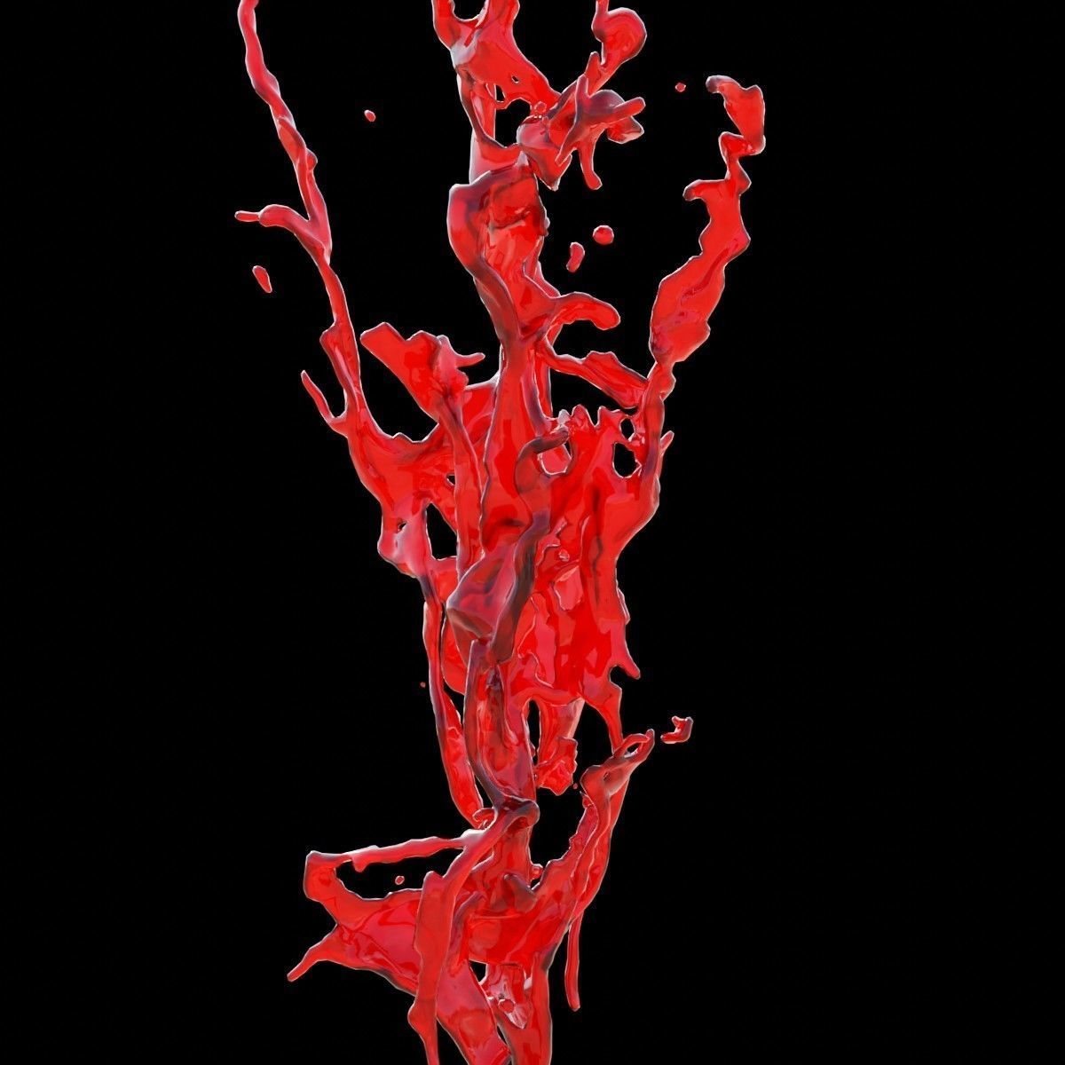 Animated Blood Splash SlowMo 6 3D model_3