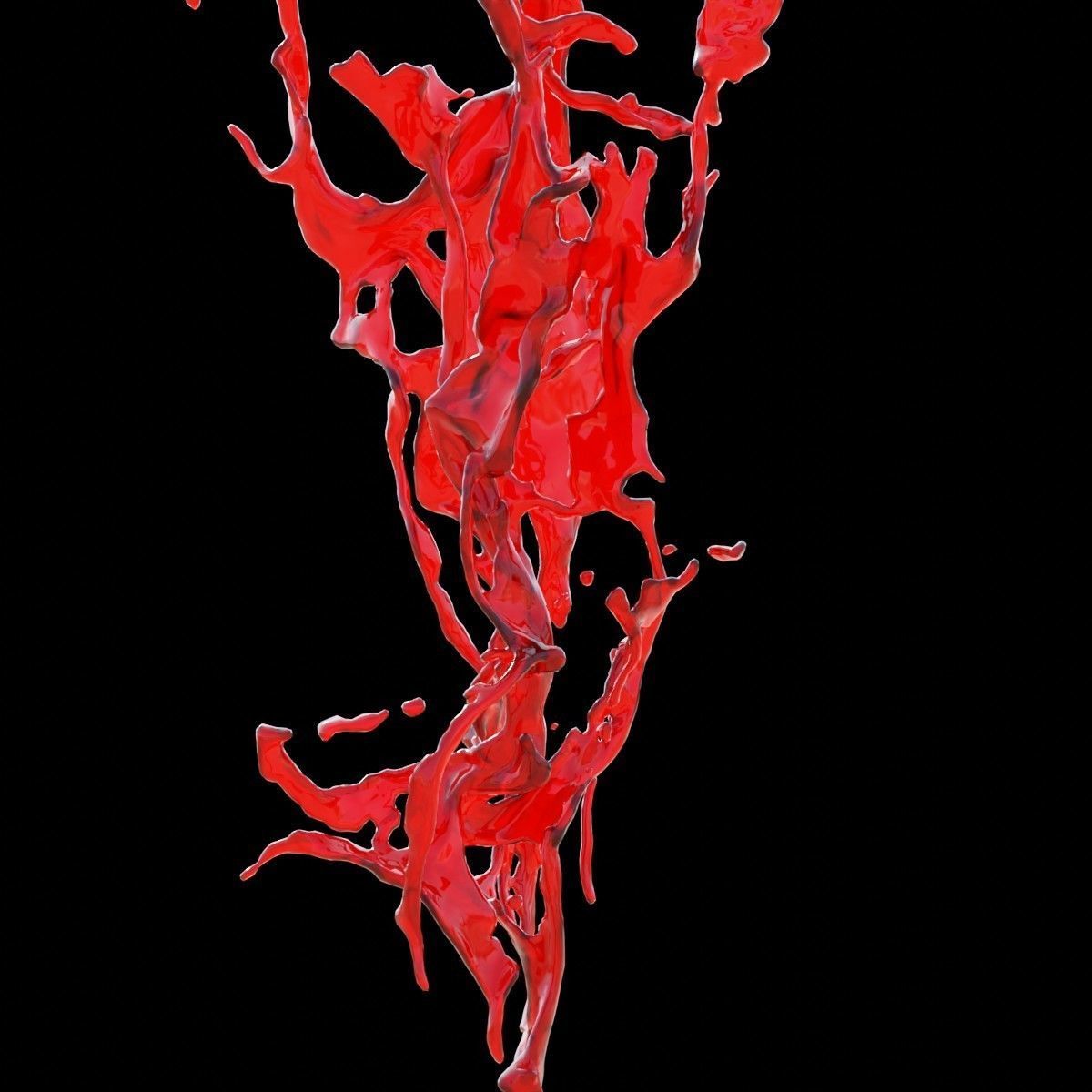 Animated Blood Splash SlowMo 6 3D model_6