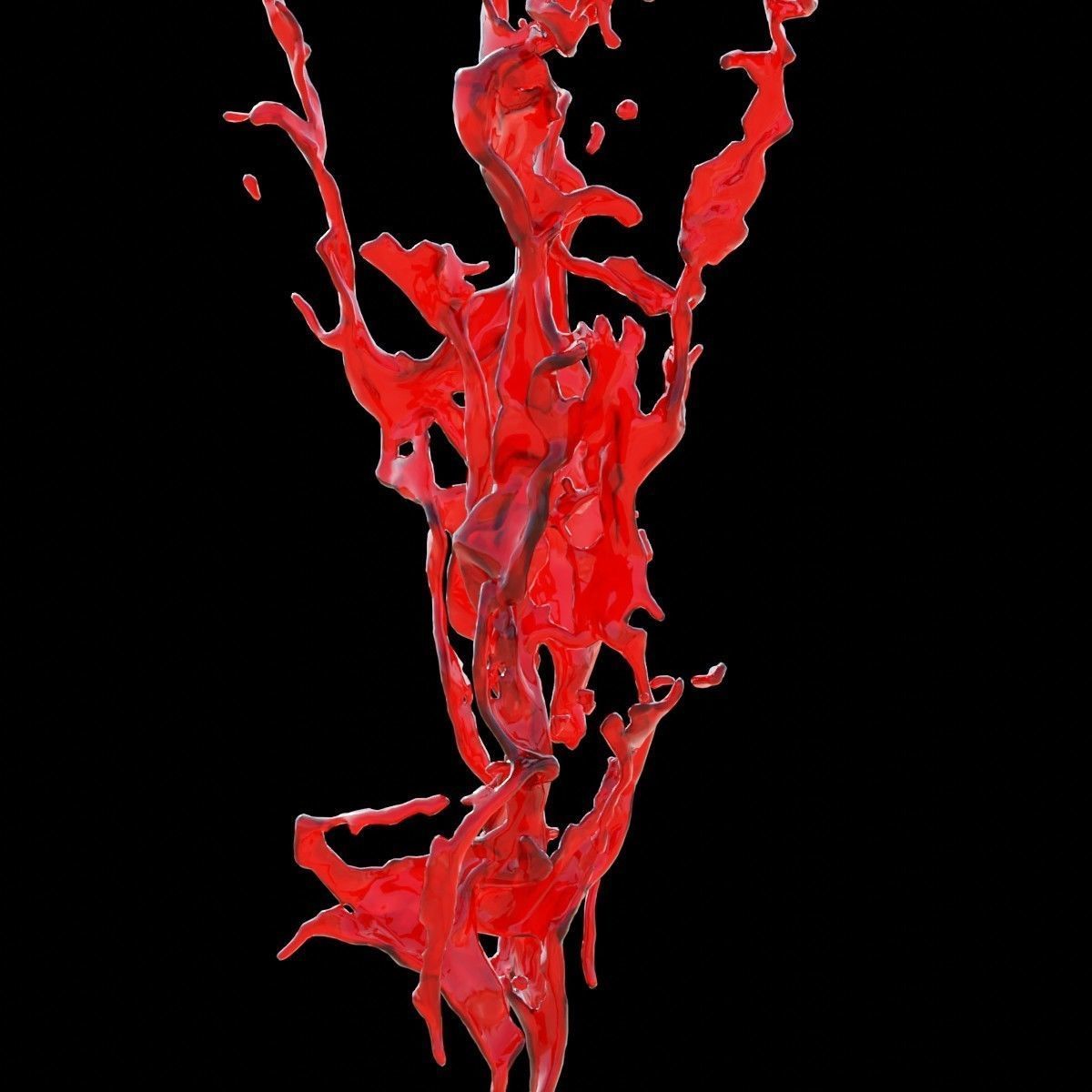 Animated Blood Splash SlowMo 6 3D model_4