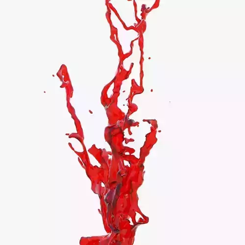 Animated Blood Splash SlowMo 6 3D model