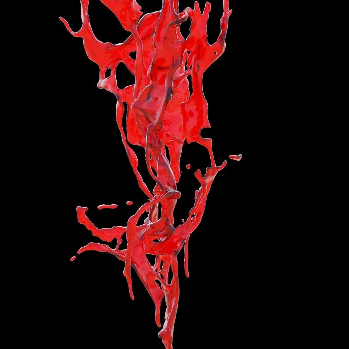 Animated Blood Splash SlowMo 6 3D model_7