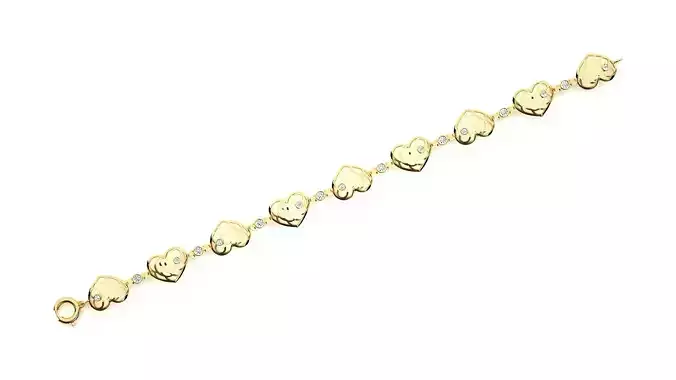 Diamond Bracelet 3D print model 