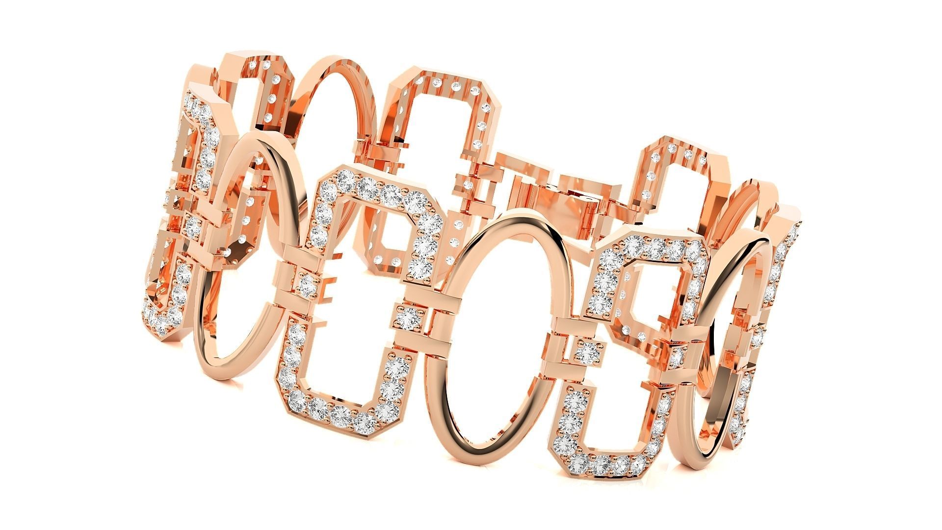 Diamond Bracelet 3D print model  3D print model_2