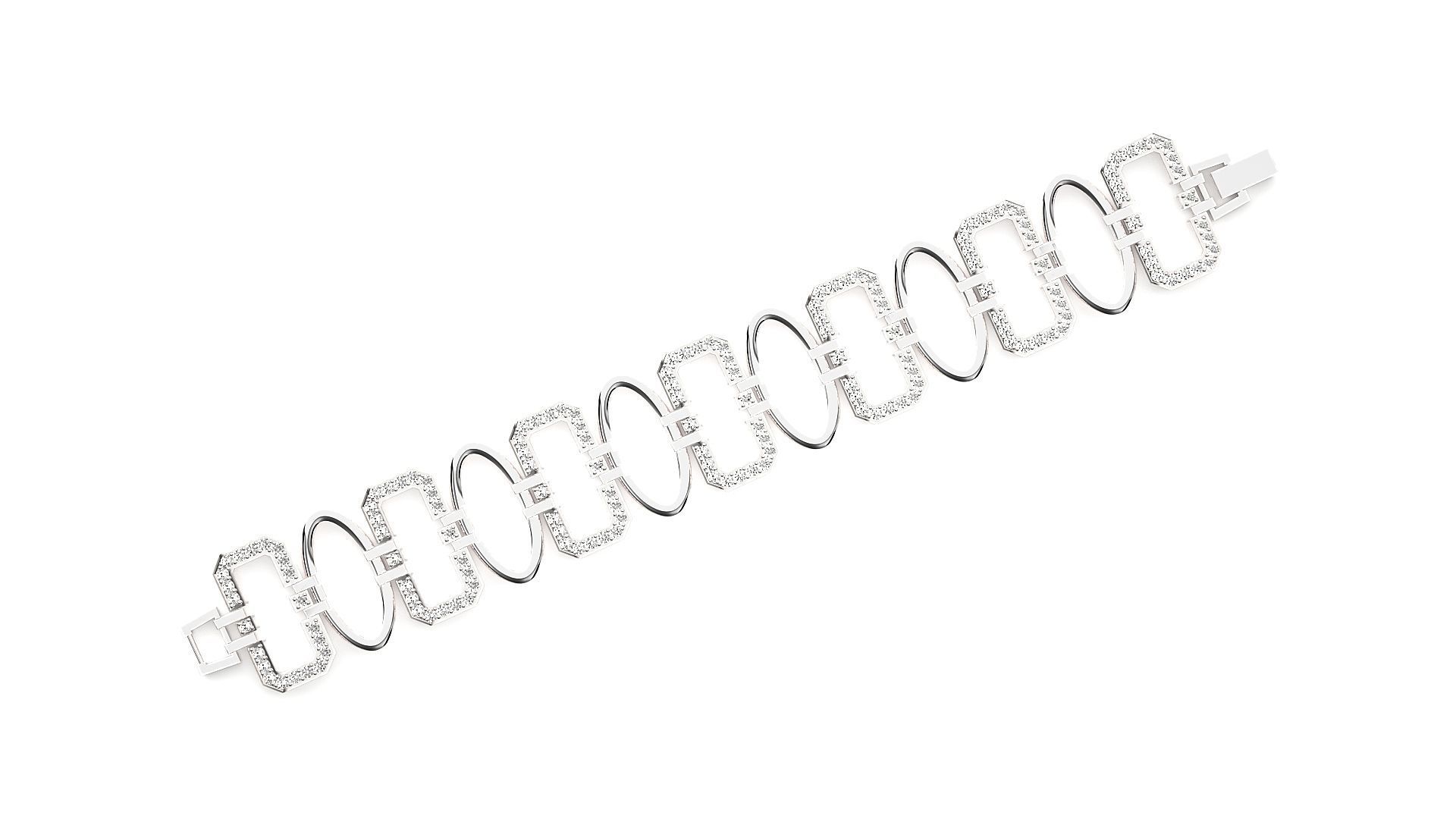 Diamond Bracelet 3D print model  3D print model_5