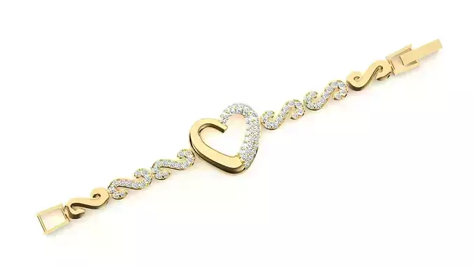 Diamond Bracelet 3D print model 