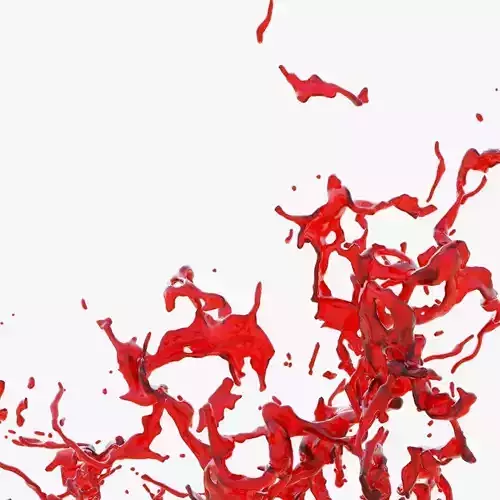 Animated Blood Splash SlowMo 17 3D model