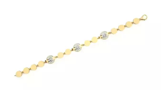 Diamond Bracelet 3D print model 