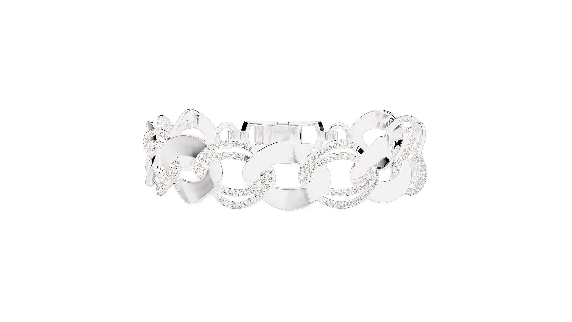 Diamond Bracelet 3D print model  3D print model_8