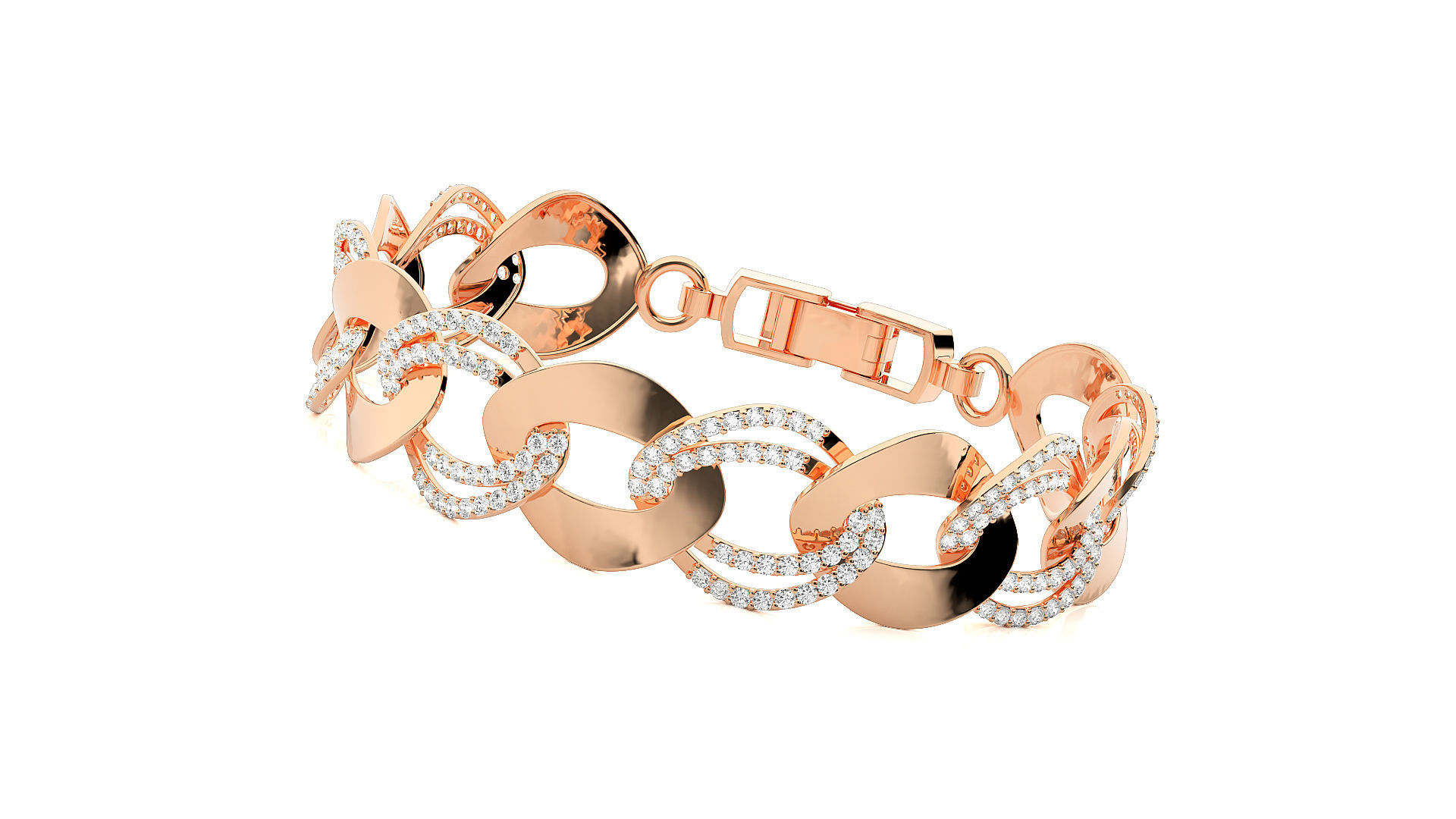 Diamond Bracelet 3D print model  3D print model_4