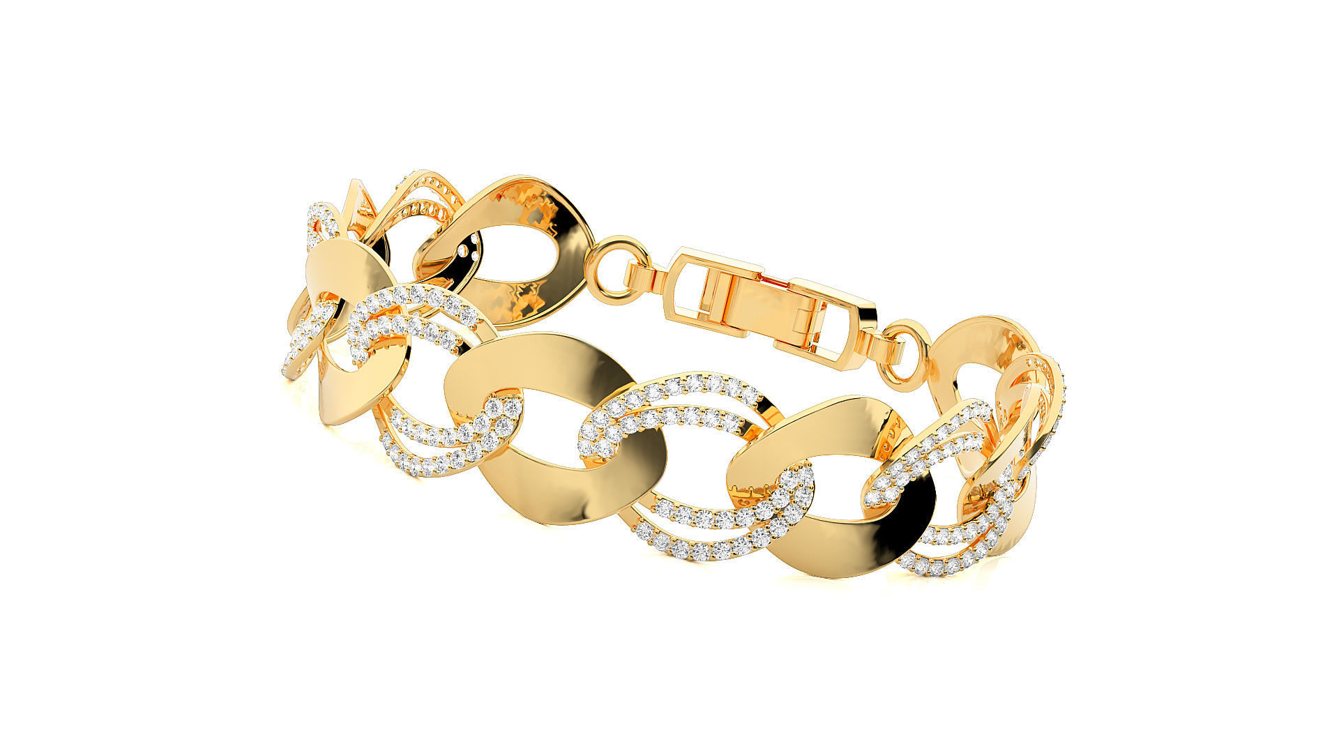 Diamond Bracelet 3D print model  3D print model_9