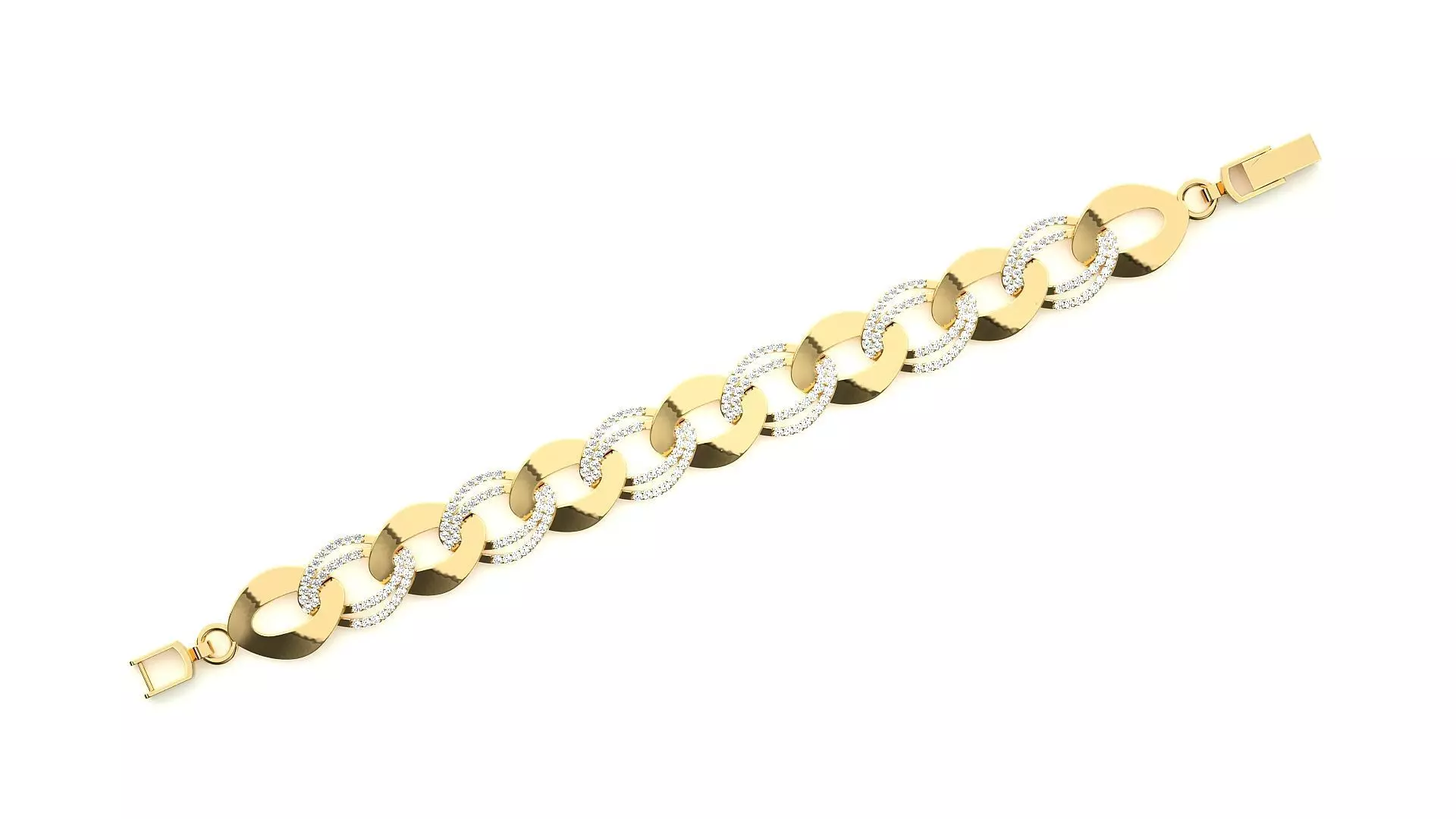 Diamond Bracelet 3D print model  3D print model_0
